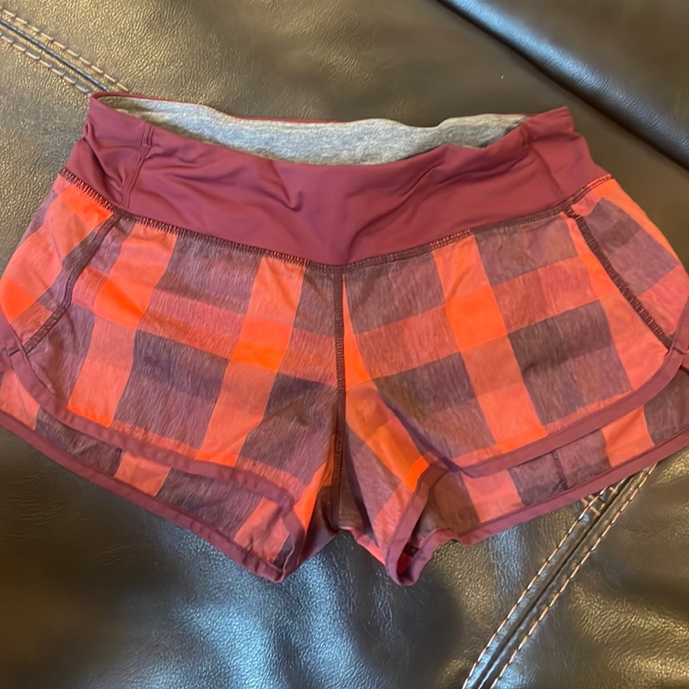 Red Lulolemon  Athletica Shorts 4